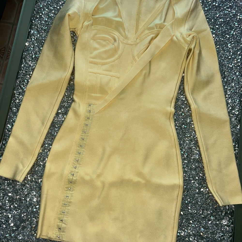 House of Cb yellow dress